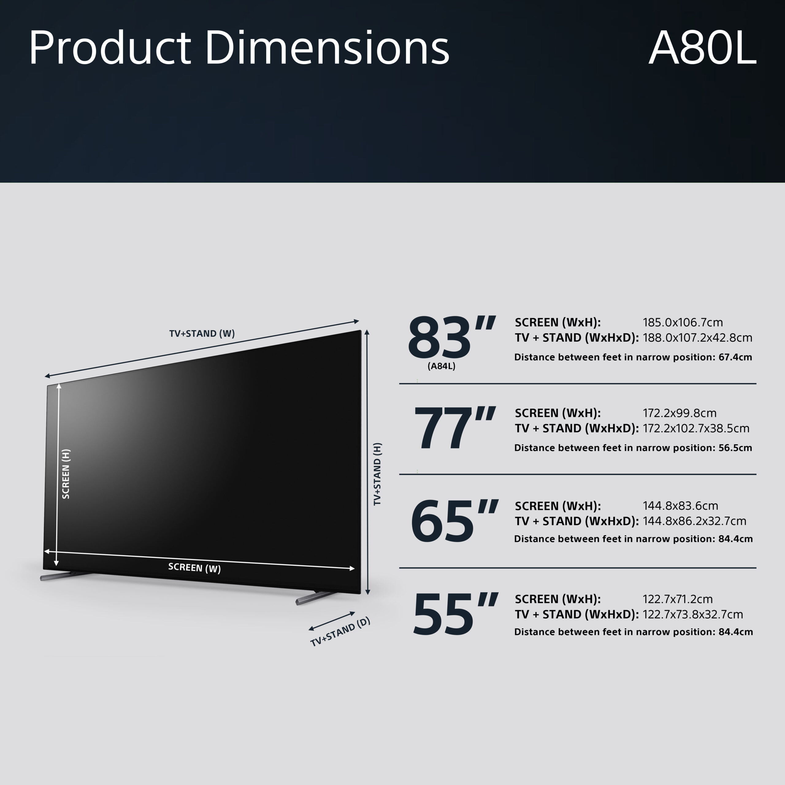 Sony A80L Series BRAVIA XR OLED 4K Ultra HD Smart TV - Image 3